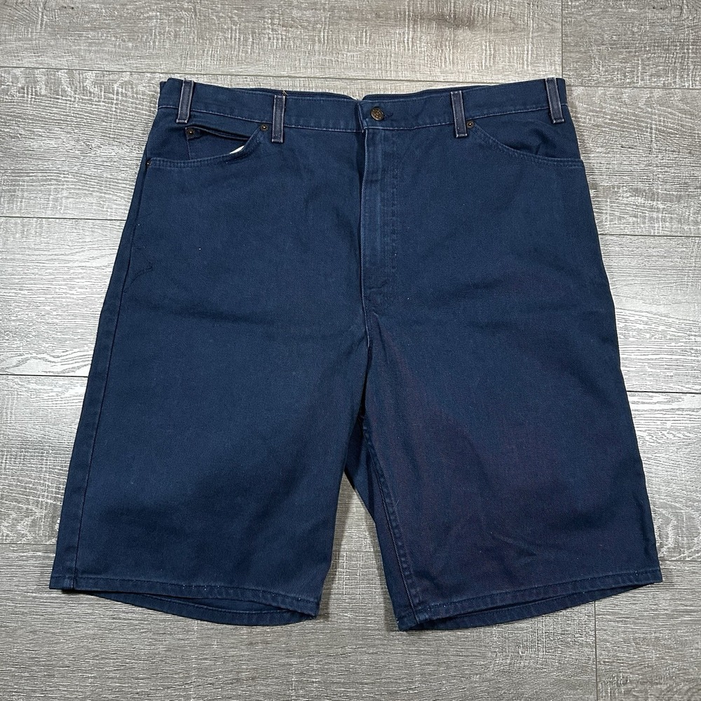 Levi's 550 Orange Tab Navy Blue Denim Shorts Men's‎ W42 USA High Rise Cotton NWT